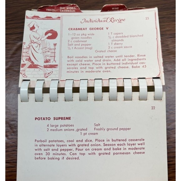 Cyrano de Casserole Cookbook Fragrant Casserole Recipes By Ruth Chier Rosen 1955 - Picture 7 of 8